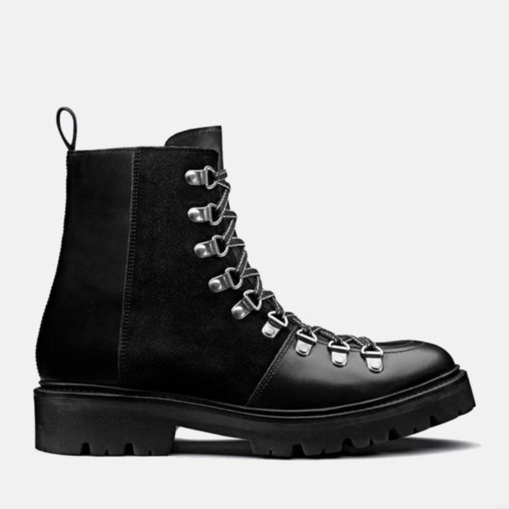 NWT Grenson Nanette Leather Ski Boot - Black
